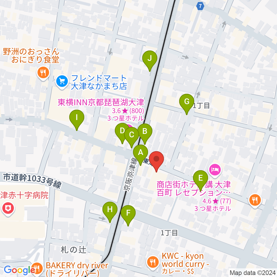 レインボーミュージックスクール周辺の駐車場・コインパーキング一覧地図