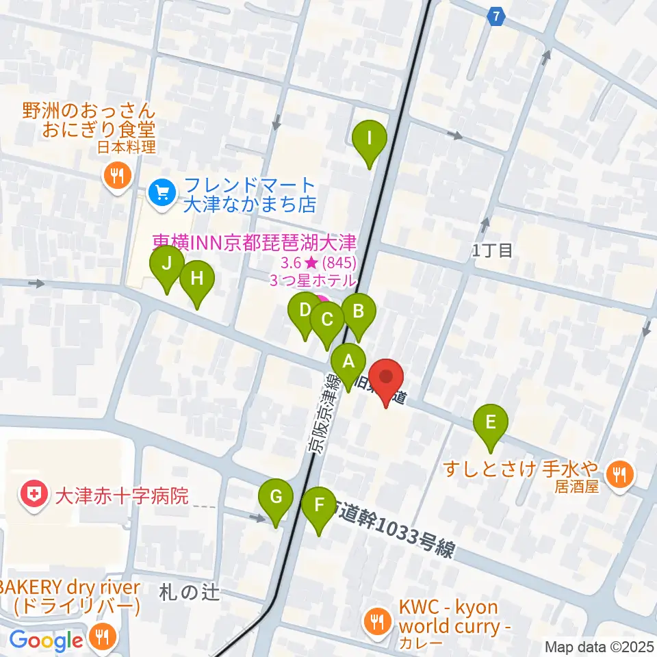 レインボーミュージックスクール周辺の駐車場・コインパーキング一覧地図