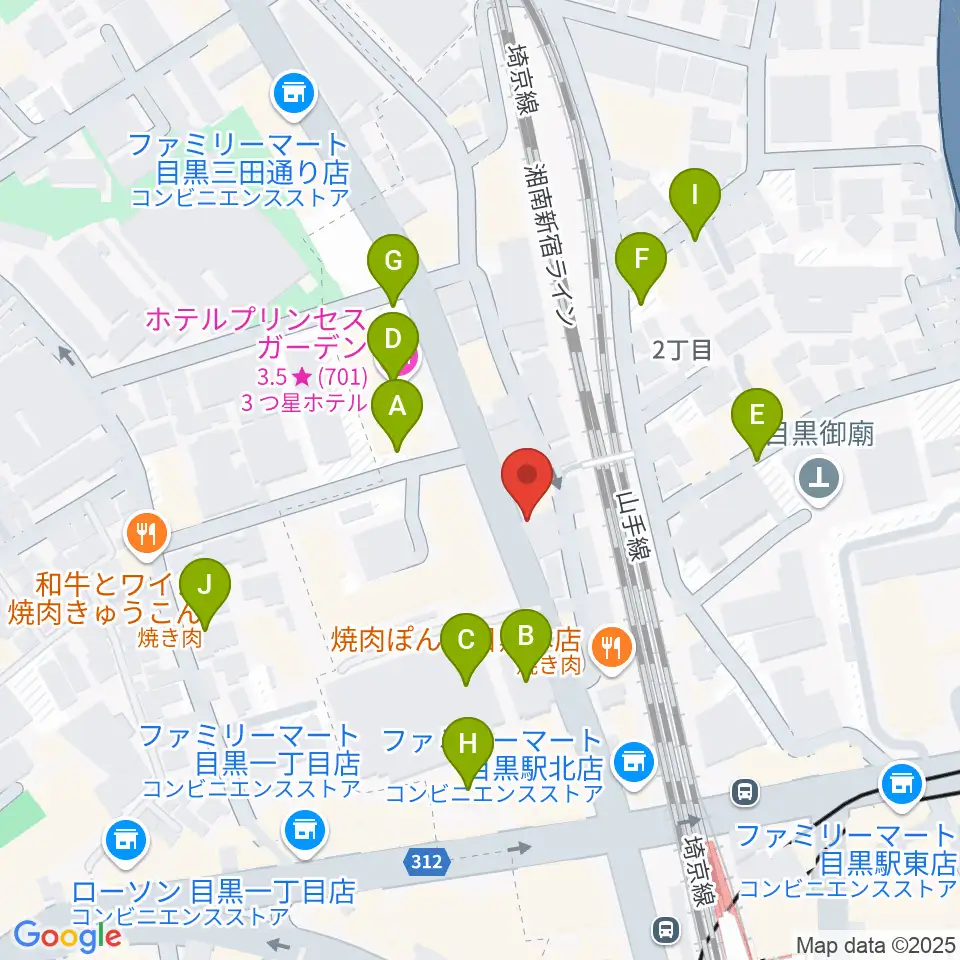 東京倶楽部 目黒店周辺の駐車場・コインパーキング一覧地図