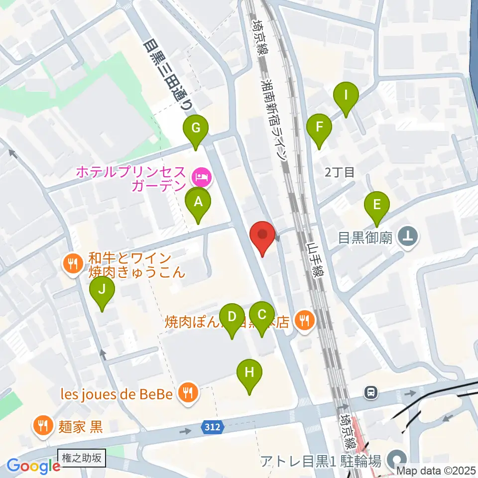 東京倶楽部 目黒店周辺の駐車場・コインパーキング一覧地図