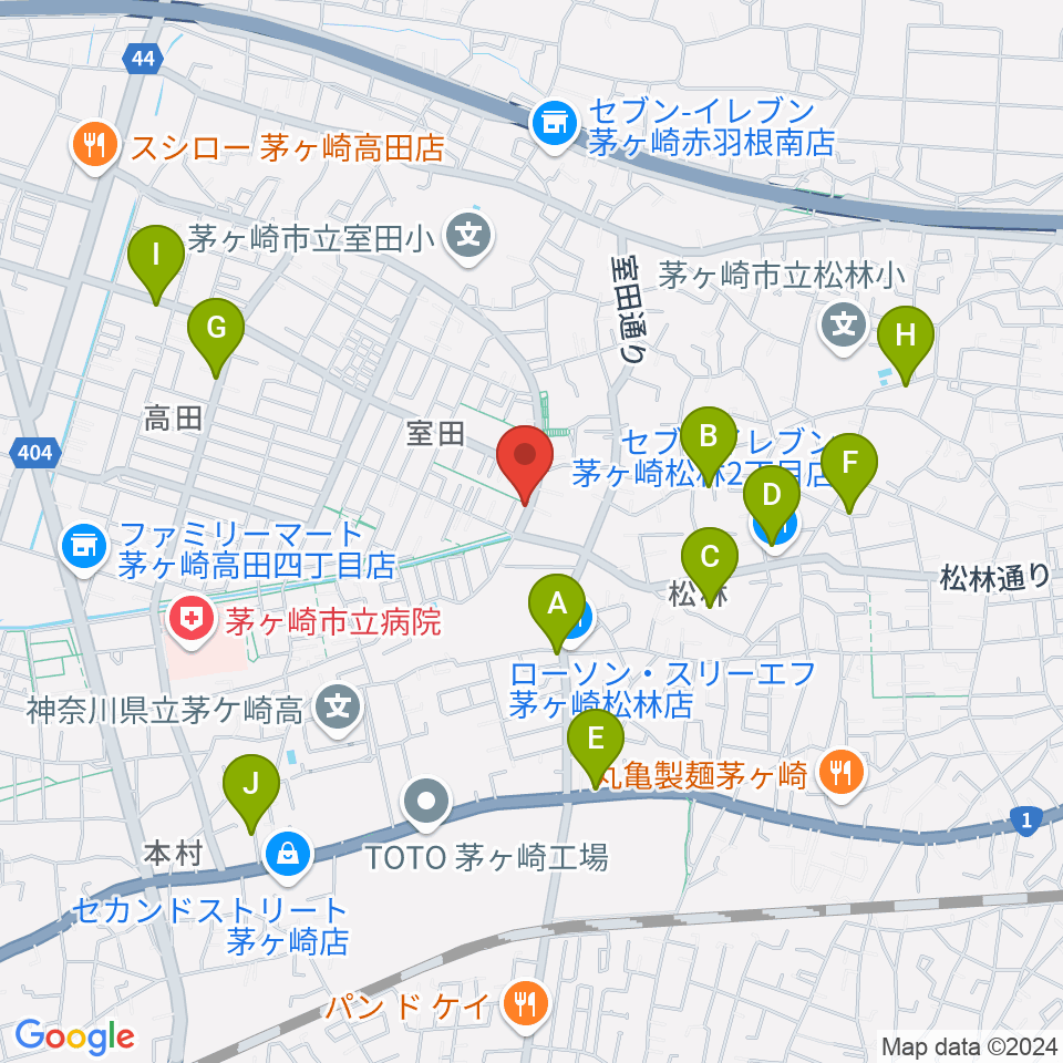 パプリカミュージック周辺の駐車場・コインパーキング一覧地図