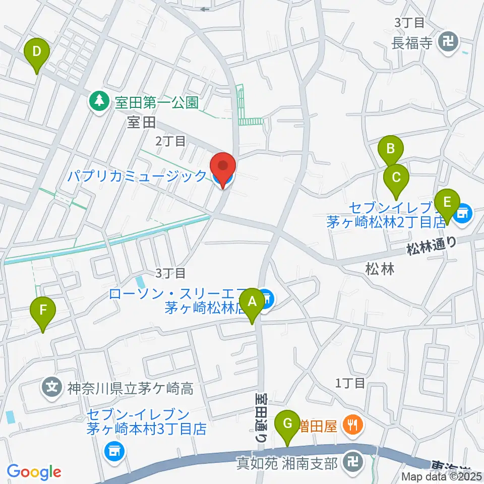 パプリカミュージック周辺の駐車場・コインパーキング一覧地図