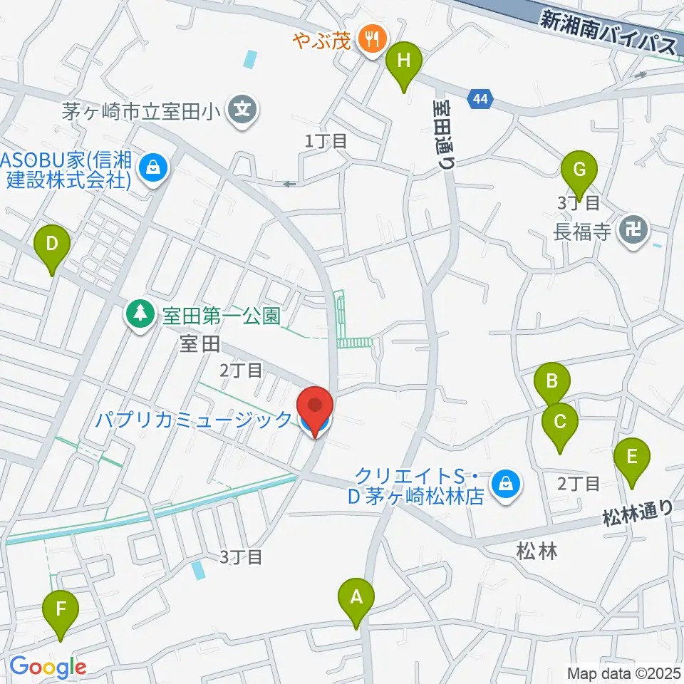 パプリカミュージック周辺の駐車場・コインパーキング一覧地図