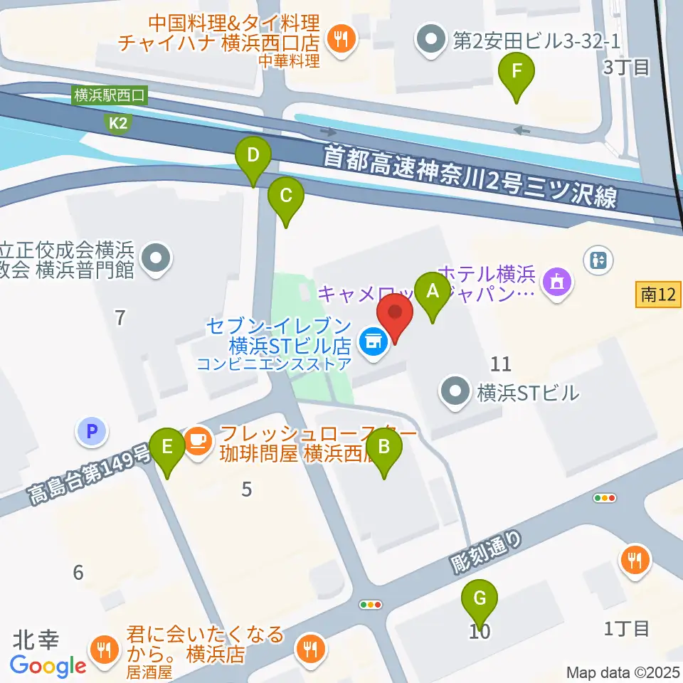 STスポット周辺の駐車場・コインパーキング一覧地図