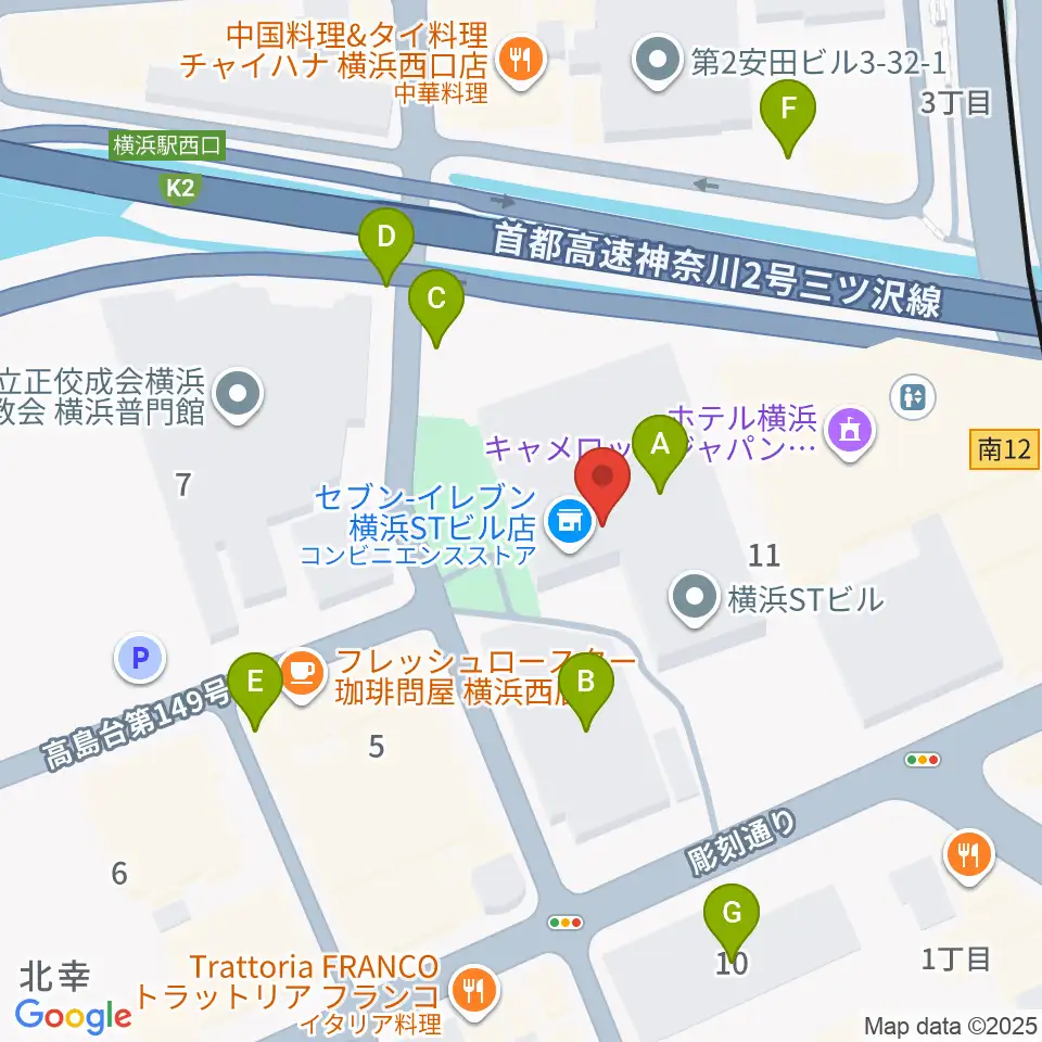 STスポット周辺の駐車場・コインパーキング一覧地図