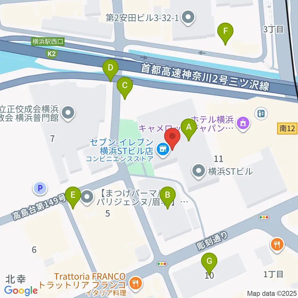 STスポット周辺の駐車場・コインパーキング一覧地図