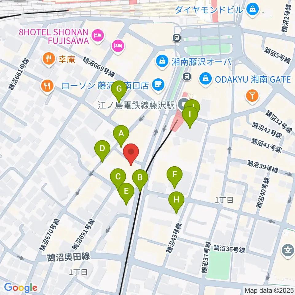 昭和音楽大学附属音楽・バレエ教室 藤沢校周辺の駐車場・コインパーキング一覧地図