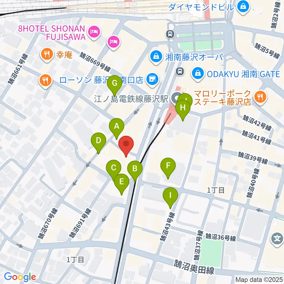 昭和音楽大学附属音楽・バレエ教室 藤沢校周辺の駐車場・コインパーキング一覧地図