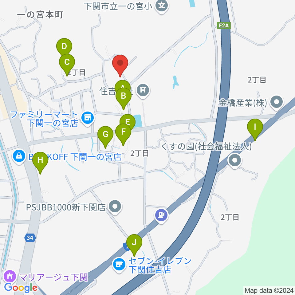 新下関Jazz Club BILLIE周辺の駐車場・コインパーキング一覧地図