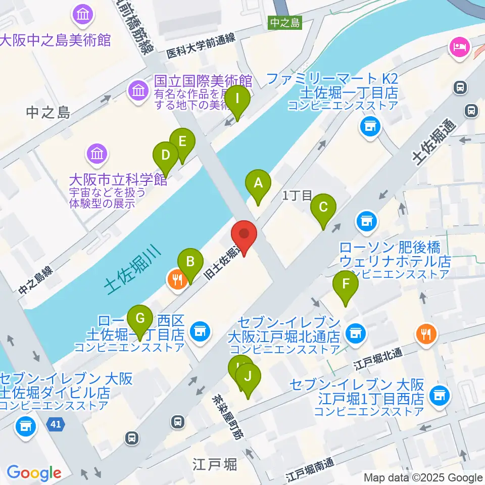 オンユー楽器周辺の駐車場・コインパーキング一覧地図