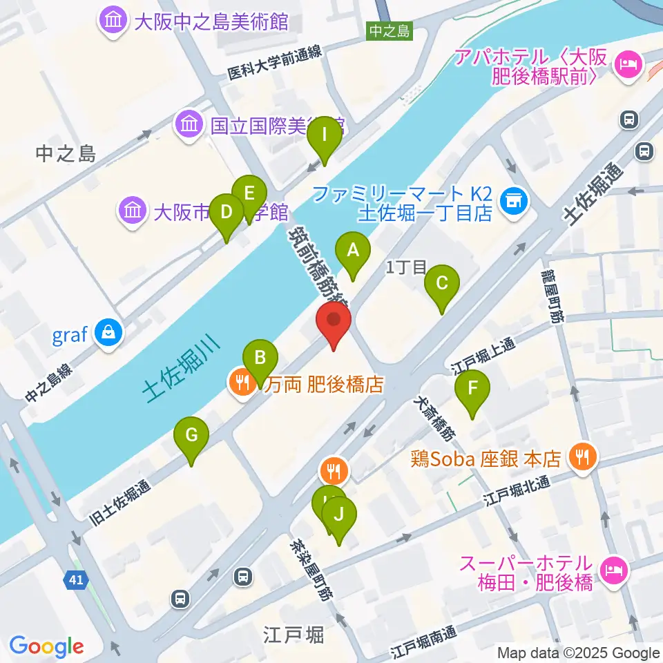 オンユー楽器周辺の駐車場・コインパーキング一覧地図