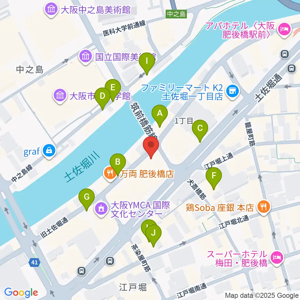 オンユー楽器周辺の駐車場・コインパーキング一覧地図
