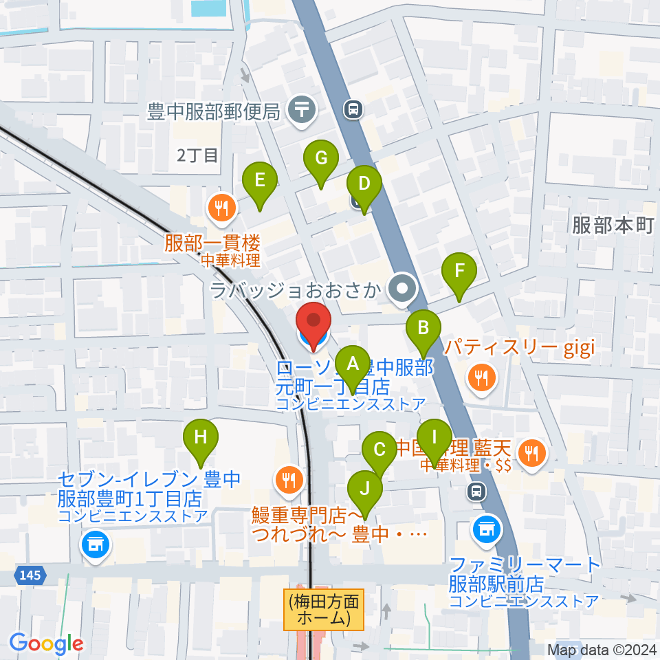 大野ギター音楽院周辺の駐車場・コインパーキング一覧地図