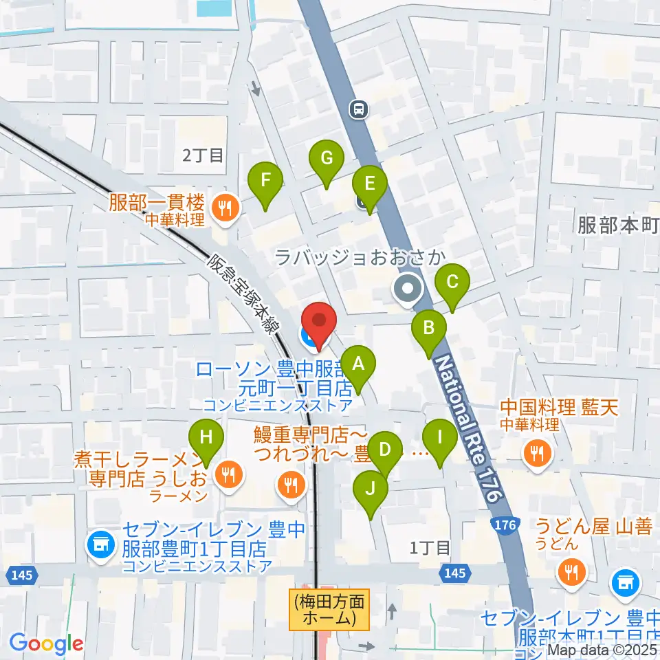 大野ギター音楽院周辺の駐車場・コインパーキング一覧地図