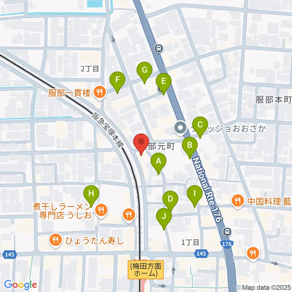 大野ギター音楽院周辺の駐車場・コインパーキング一覧地図