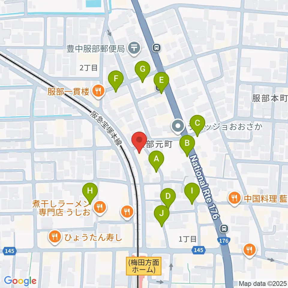 大野ギター音楽院周辺の駐車場・コインパーキング一覧地図