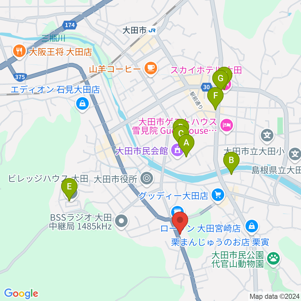 ナガイ音楽教室周辺の駐車場・コインパーキング一覧地図