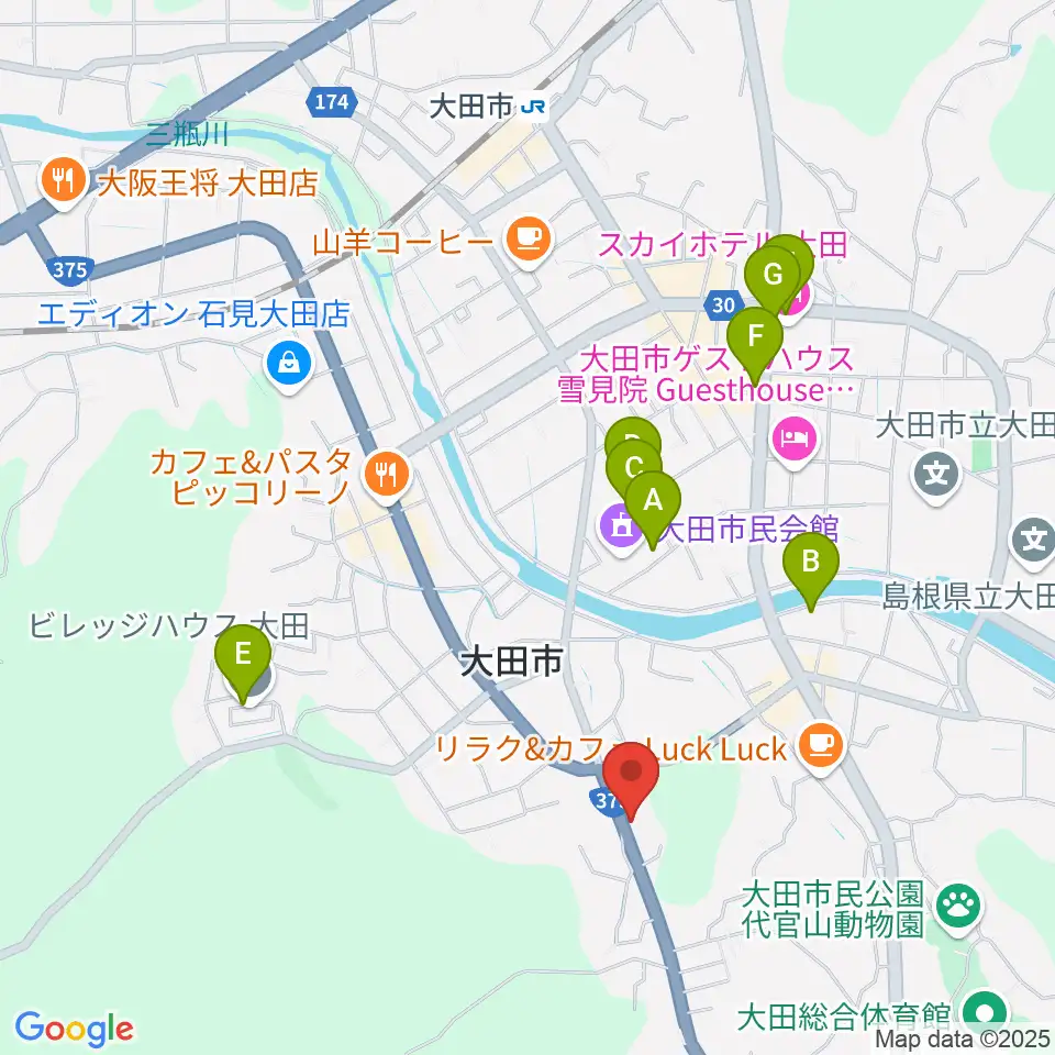 ナガイ音楽教室周辺の駐車場・コインパーキング一覧地図
