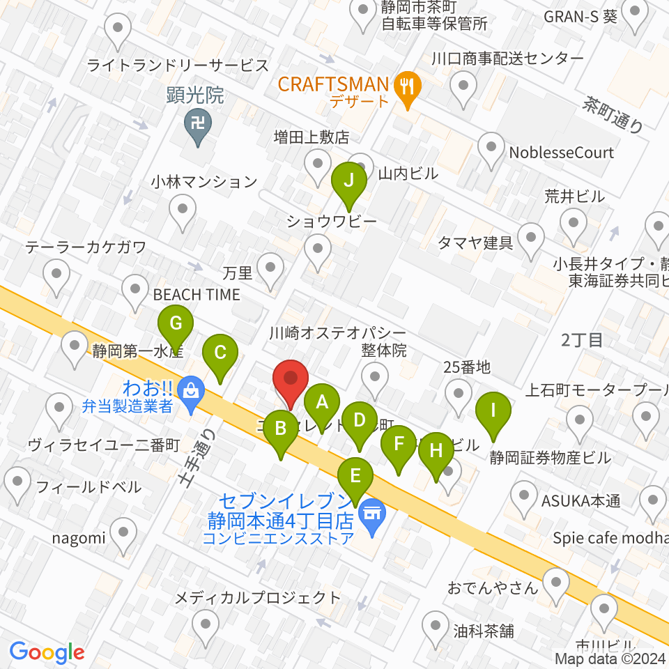 山崎音楽教室周辺の駐車場・コインパーキング一覧地図