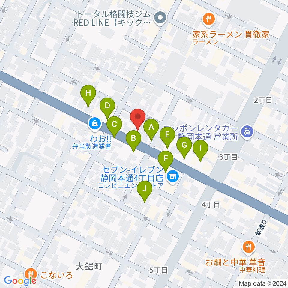 山崎音楽教室周辺の駐車場・コインパーキング一覧地図