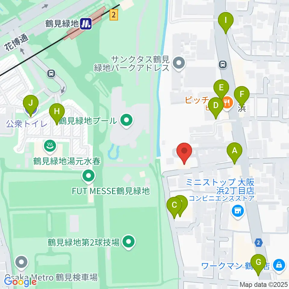 鶴見緑地NADGE STUDIO周辺の駐車場・コインパーキング一覧地図