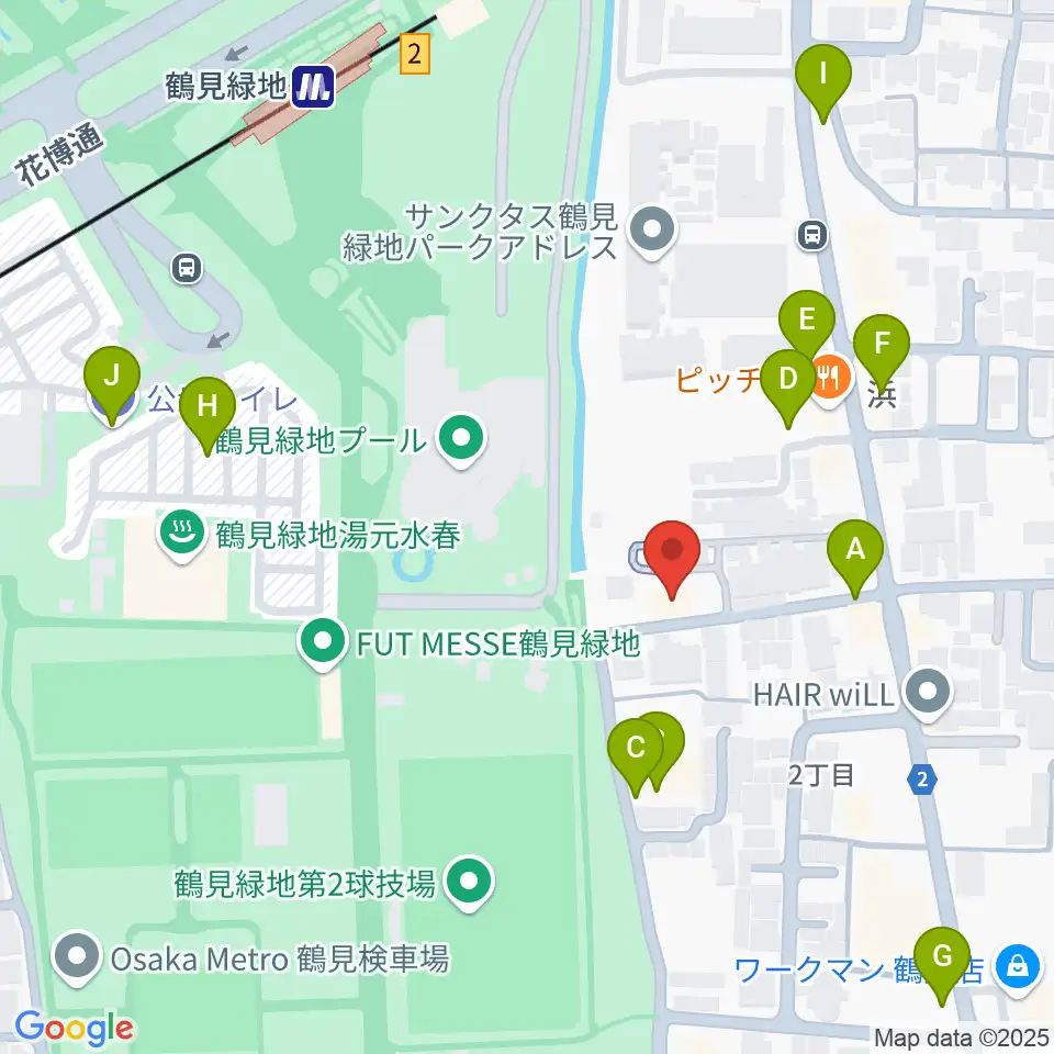 鶴見緑地NADGE STUDIO周辺の駐車場・コインパーキング一覧地図