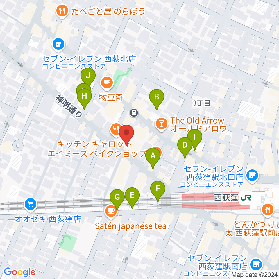 スタジオ・アクセリ周辺の駐車場・コインパーキング一覧地図