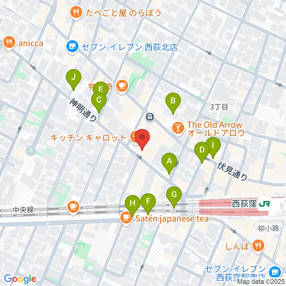 スタジオ・アクセリ周辺の駐車場・コインパーキング一覧地図