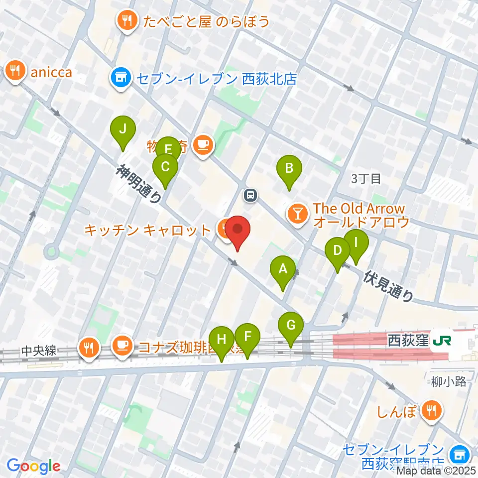 スタジオ・アクセリ周辺の駐車場・コインパーキング一覧地図