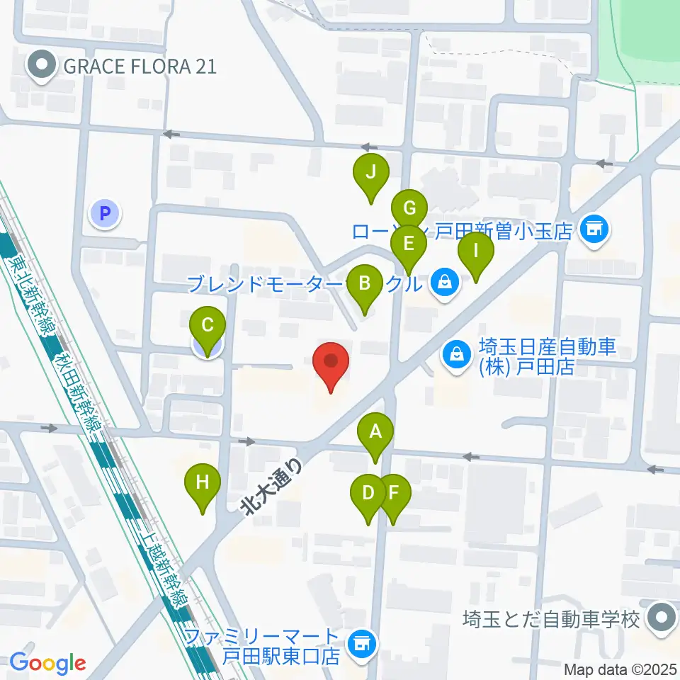 サクライ楽器ピアノアトリエ周辺の駐車場・コインパーキング一覧地図