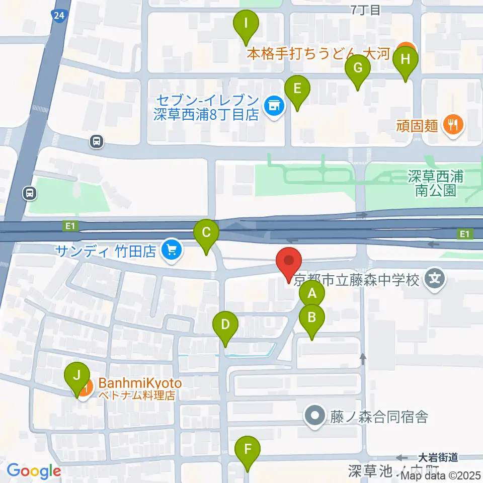 イーストビレッジギターズ周辺の駐車場・コインパーキング一覧地図
