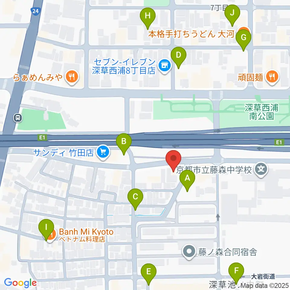 イーストビレッジギターズ周辺の駐車場・コインパーキング一覧地図