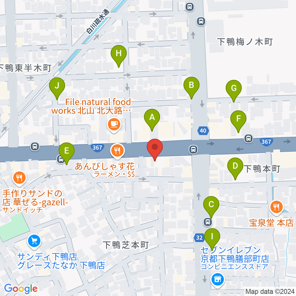 月光堂楽器店 音楽教室周辺の駐車場・コインパーキング一覧地図