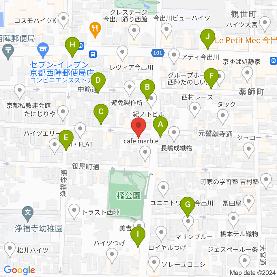 アサノ楽器周辺の駐車場・コインパーキング一覧地図