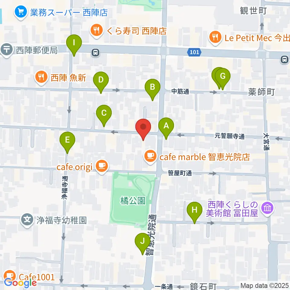 アサノ楽器周辺の駐車場・コインパーキング一覧地図