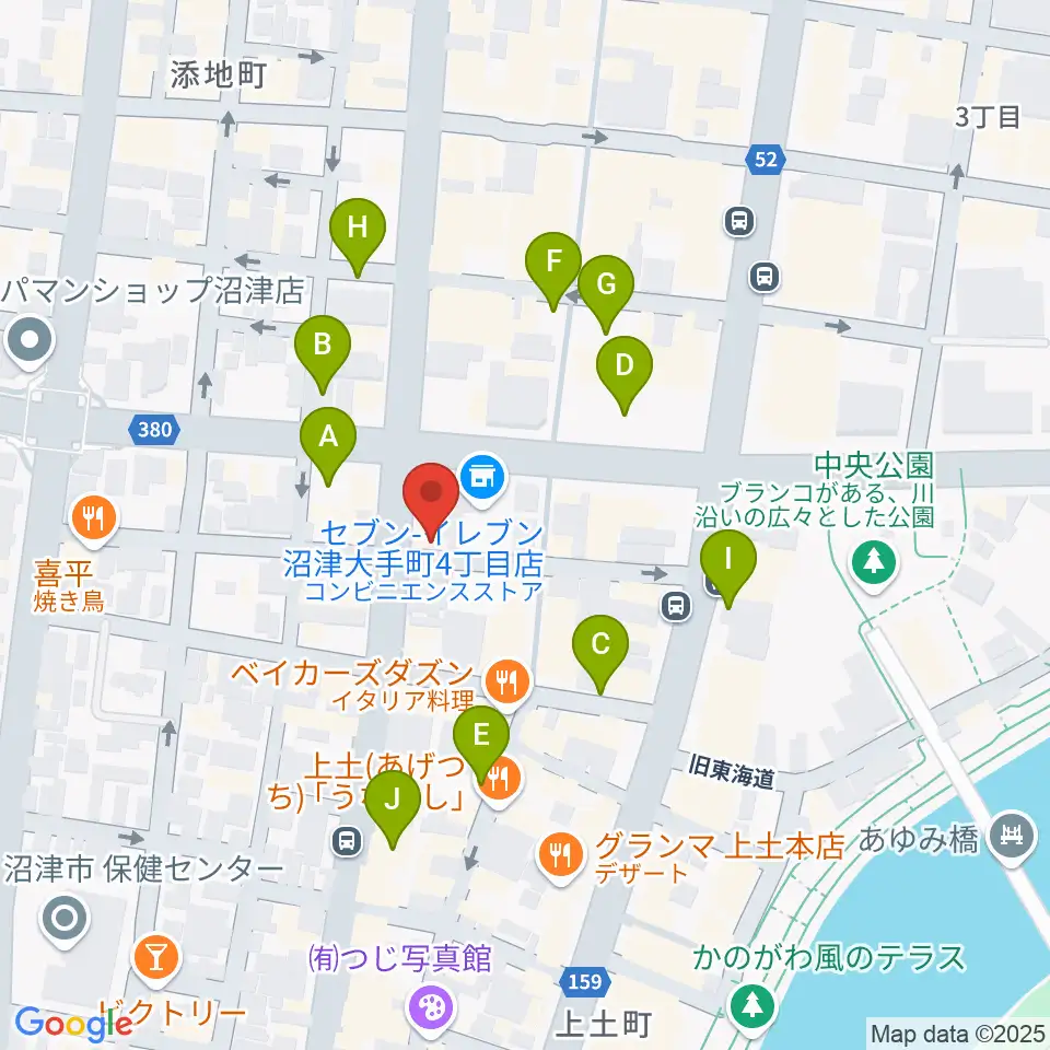 タンザワ楽器 沼津センター周辺の駐車場・コインパーキング一覧地図