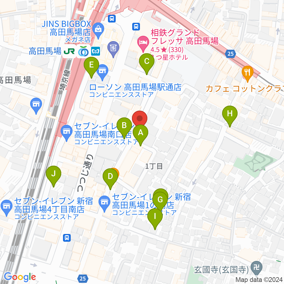 東京ステップスアーツ周辺の駐車場・コインパーキング一覧地図