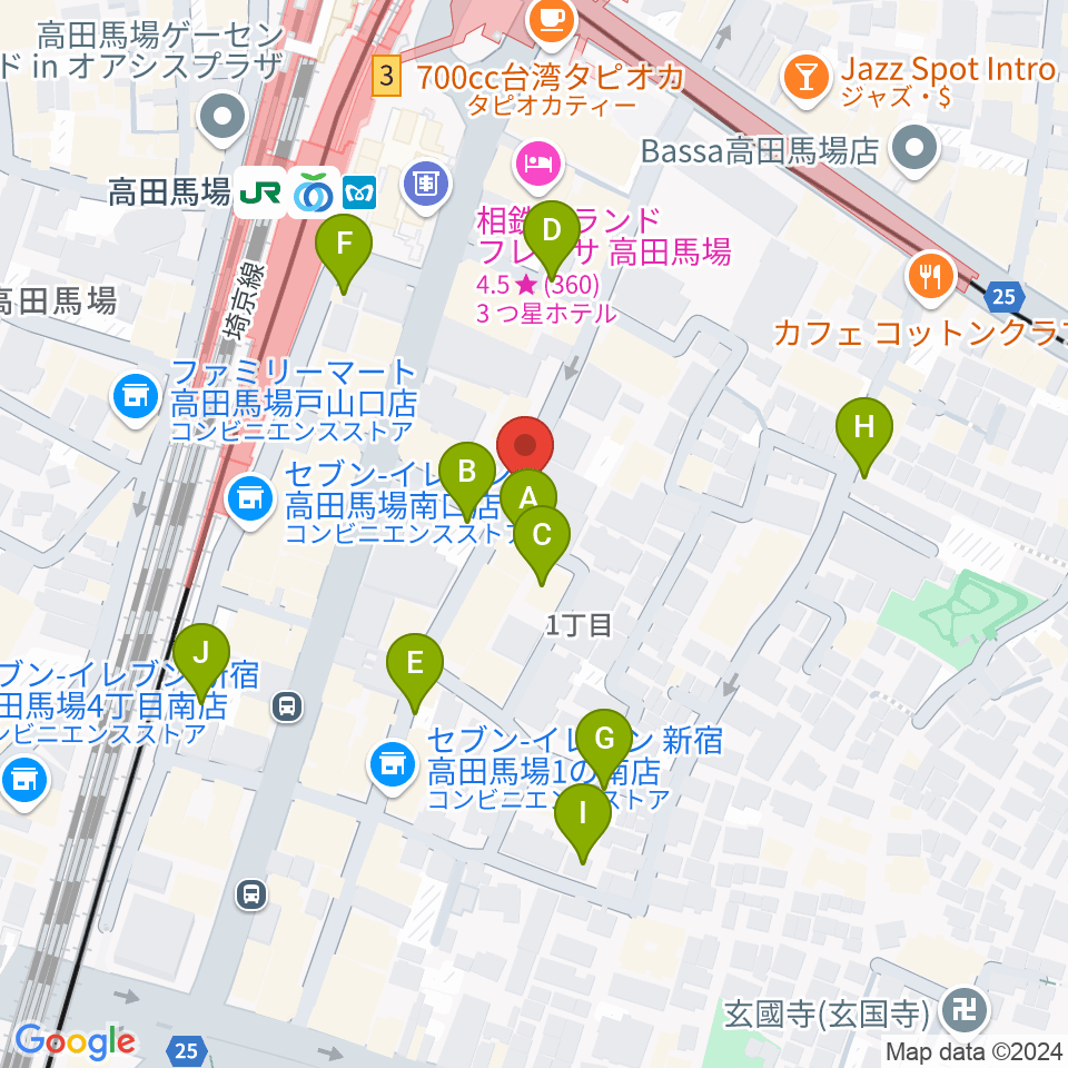 東京ステップスアーツ周辺の駐車場・コインパーキング一覧地図