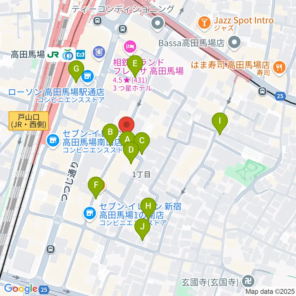 東京ステップスアーツ周辺の駐車場・コインパーキング一覧地図