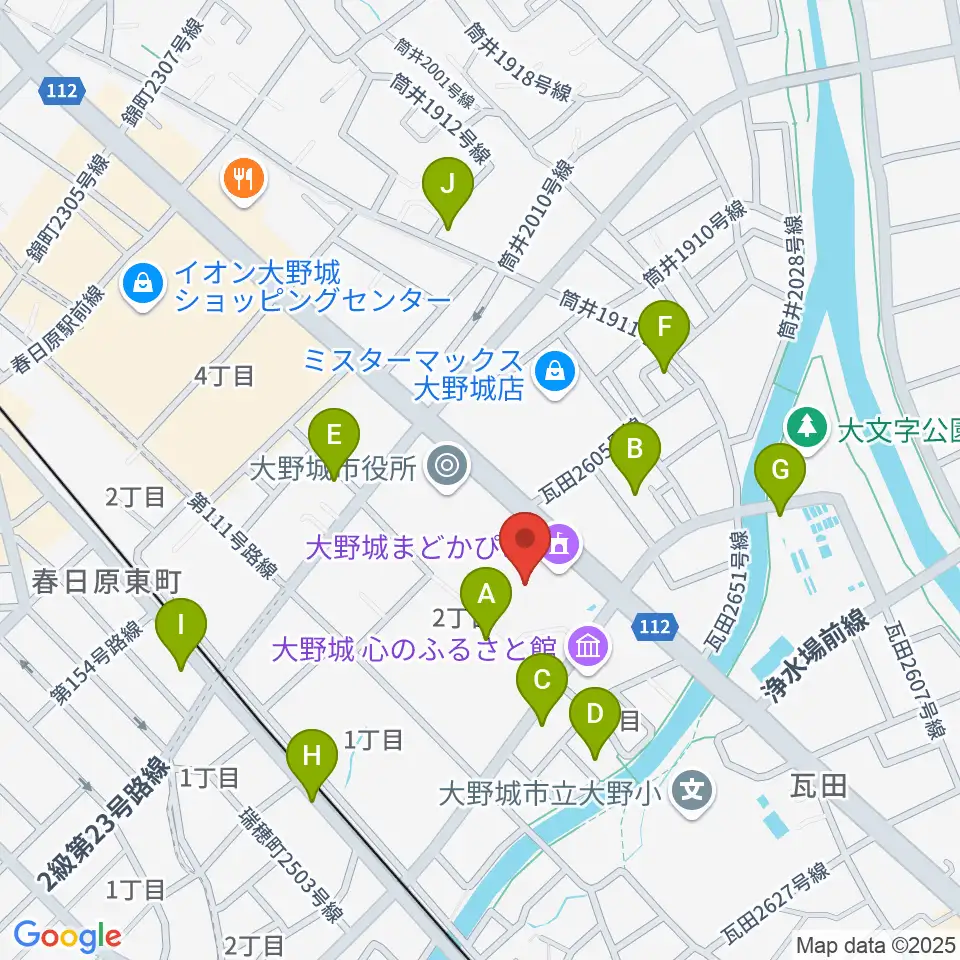 大野城まどかぴあ周辺の駐車場・コインパーキング一覧地図