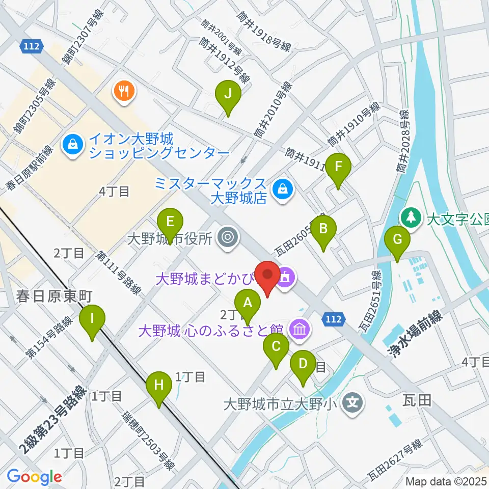 大野城まどかぴあ周辺の駐車場・コインパーキング一覧地図