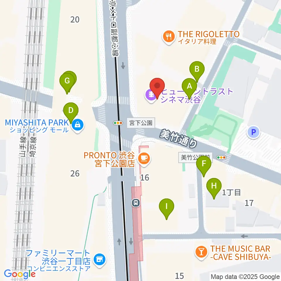 ミュージックアベニュー渋谷cocoti周辺の駐車場・コインパーキング一覧地図