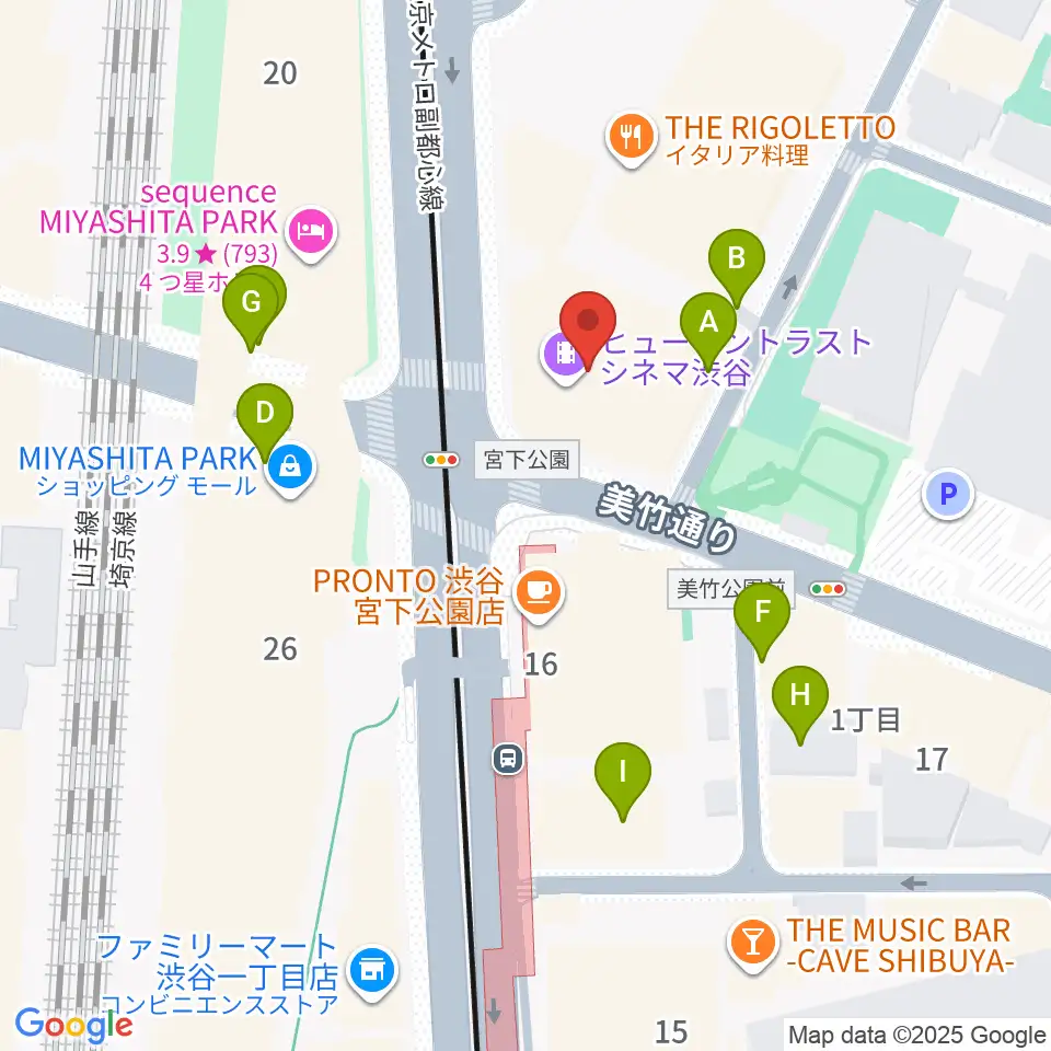 ミュージックアベニュー渋谷cocoti周辺の駐車場・コインパーキング一覧地図