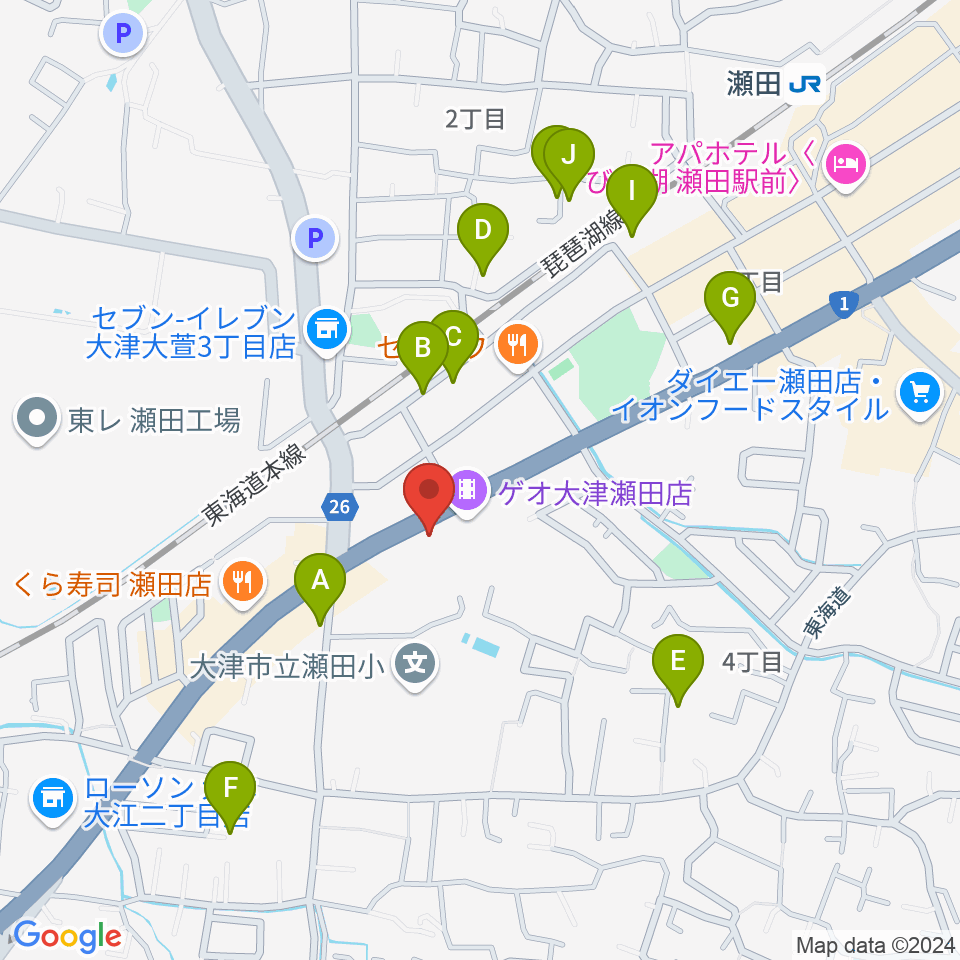 リッツ楽器周辺の駐車場・コインパーキング一覧地図