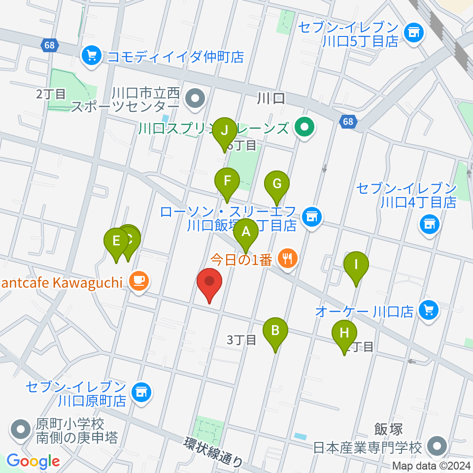 まつだピアノ教室周辺の駐車場・コインパーキング一覧地図