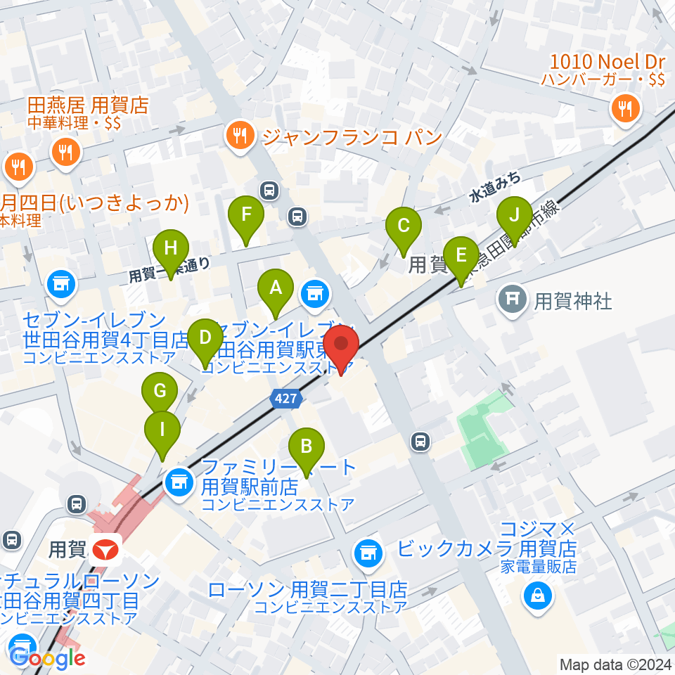 GGジャズレッスン周辺の駐車場・コインパーキング一覧地図