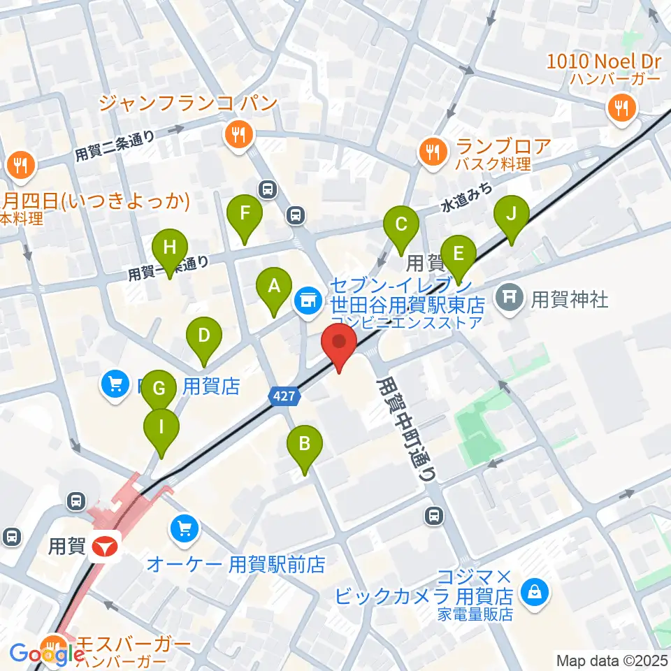 GGジャズレッスン周辺の駐車場・コインパーキング一覧地図