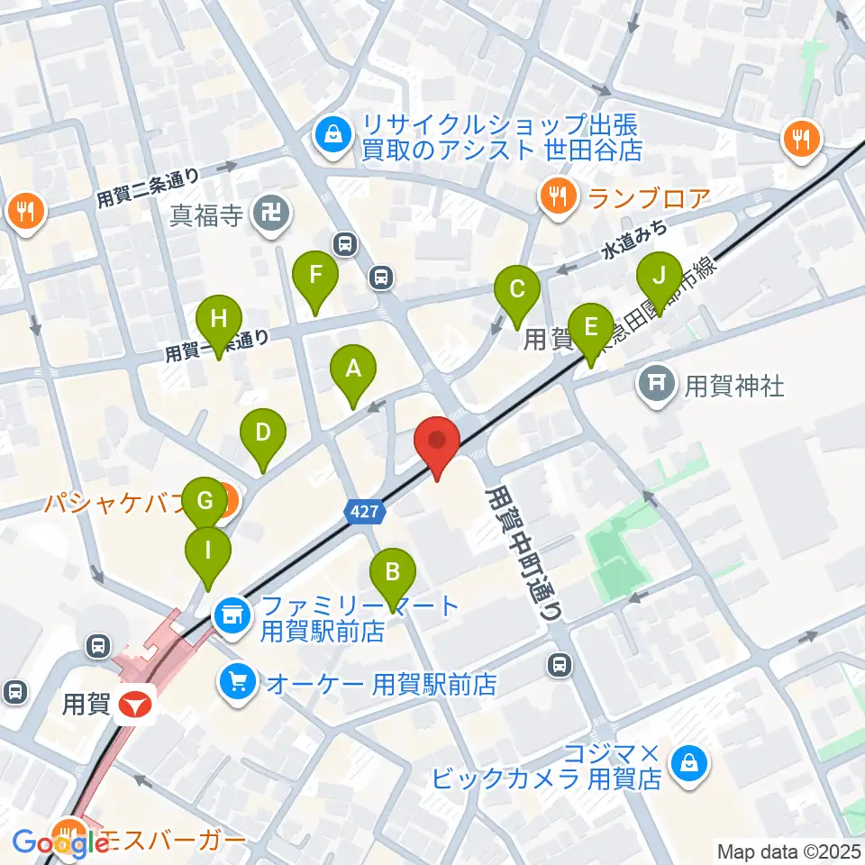 GGジャズレッスン周辺の駐車場・コインパーキング一覧地図
