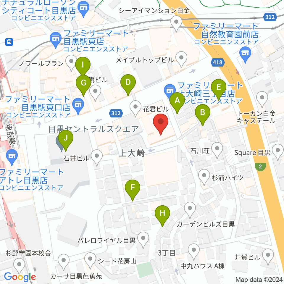 アスク音楽院 東京周辺の駐車場・コインパーキング一覧地図