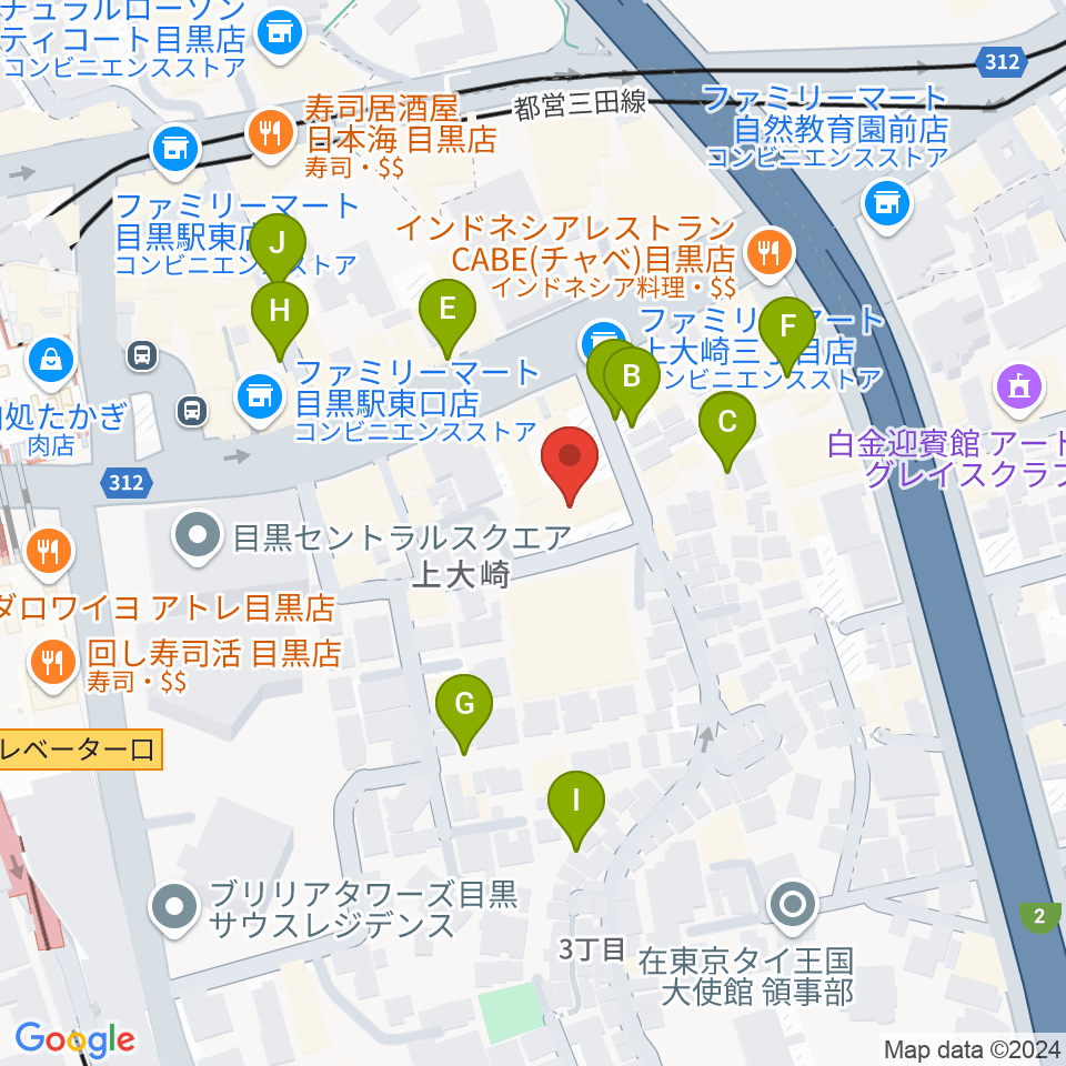 アスク音楽院 東京周辺の駐車場・コインパーキング一覧地図